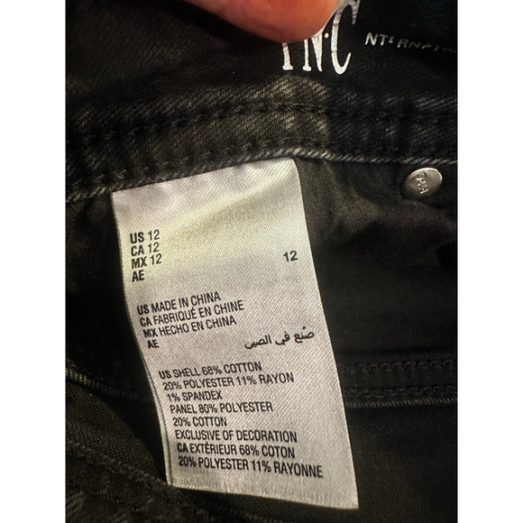 INC Black Straight Leg Jeans Size 12 - Picture 6 of 9